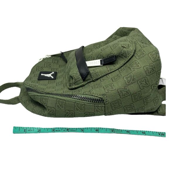 Jordan Backpack Womens Green Mini Nike Monogram Logo Jacquard School 8L 7A0761 - Picture 10 of 12